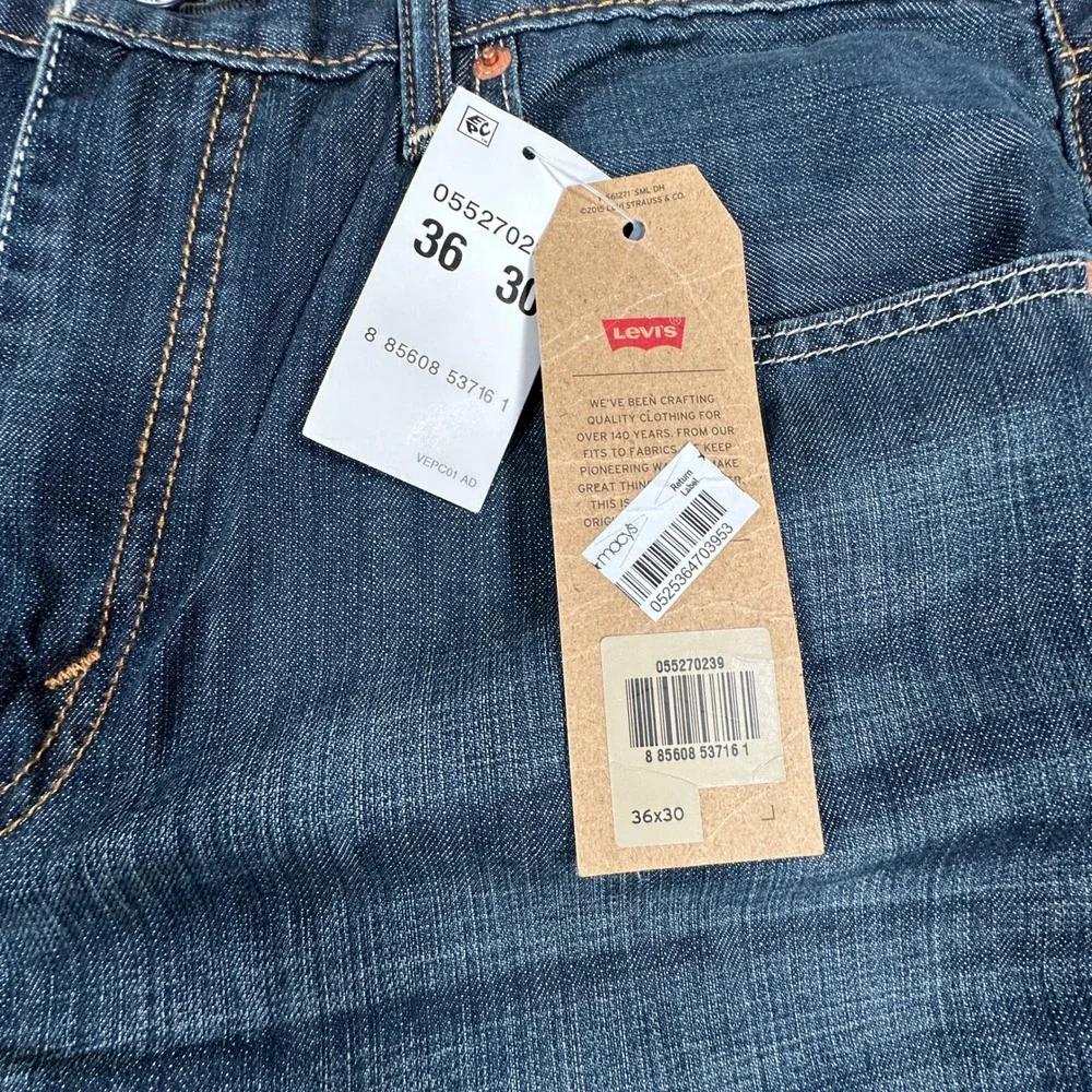 Levi's 527 Slim Bootcut Jeans Men 36x30 Dark Wash Americana Western Workwear NEW